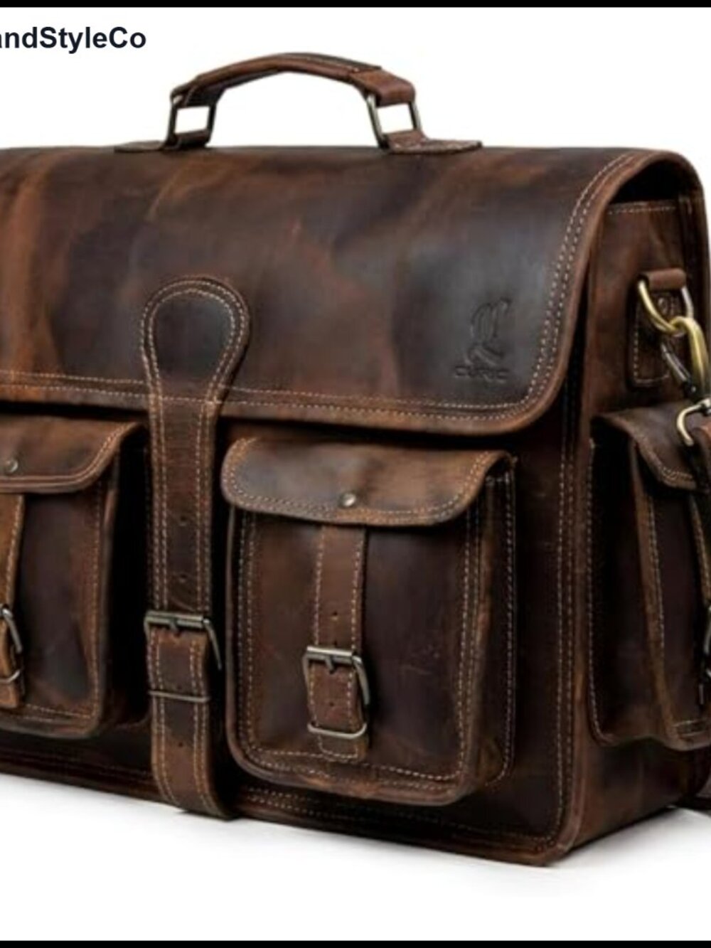 Leather Messenger Bag Laptop Briefcase Crossbody Satchel Handcrafted Full-Grain